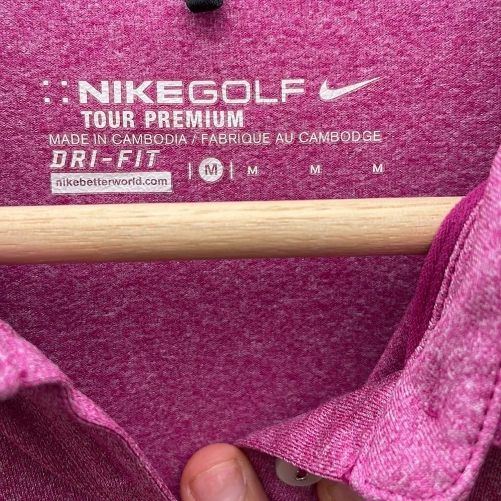 Nike Hold women’s pink polo shirt medium - Picture 2 of 3